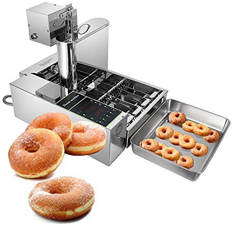 Macchina Automatica Professionale per Ciambelle, Macchina per Fare Ciambelle a tramoggia a 4 File da 6 Litri, Mini Ciambelle per friggere, Spessore Regolabile 304,