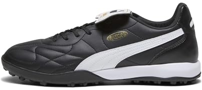 PUMA Unisex KING TOP Turf Football Boots, PUMA Black-PUMA White-PUMA Gold, 8 UK