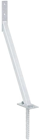 TRIBECCO Sturmanker mit Riffelstahldolle zum Einbetonieren, 1 Stück, 590 x 320 x 535 mm, mit Riffelstahldolle, zur Stabilisierung von Zäunen und Sichtschutzwänden, feuerverzinkt (zum Einbetonieren)