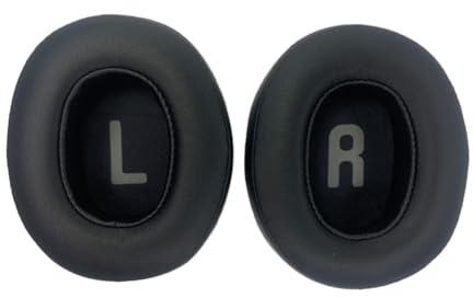 tecinity Coussinets d'oreille pour JBL Tune 700(700BT)/710(710BT)/720(720BT) Casque, Oreillette de Remplacement pour JBL Tune 750(750BT,750BTNC)/760(760NC) Casque, Cuir Souple (Noir)