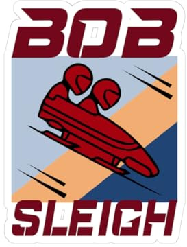 Sleigh Squad Sticker - Winter Racing Vinyl Decal for Bobsled Teams & Holiday Speed Lovers