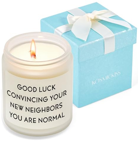 New Home Gifts, House Warming Gifts New Home, Unique Housewarming Gift Ideas for Friends Couple Homeowner, Apartment Warming Closing Gift for House Buyers Lavender Scented Candle