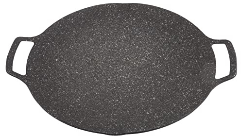 RASTKY Sartén Teppanyaki para Barbacoa Coreana - Utensilio de Aleación de Aluminio para Cocinar Carne a la Parrilla - Adecuado para Muchos Tipos de Alimentos (Tipo Universal 33cm)