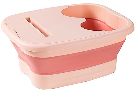 DEVNWIGMO Vasca per I Piedi, Lavabo Pieghevole per I Piedi, Secchio per Pediluvio, Vasca per Immersione Dei Piedi per SPA Domestica, Vasca per Massaggio Ai Pied, ROSA