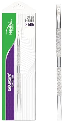 NGHIA Pusher - S-505 (Stainless Steel) | Double–Ended Cuticle Pusher | Precision Nail Care Tool| Premium Quality for Nail Care | Ergonomic Design | Suitable for Professional & Home Use…