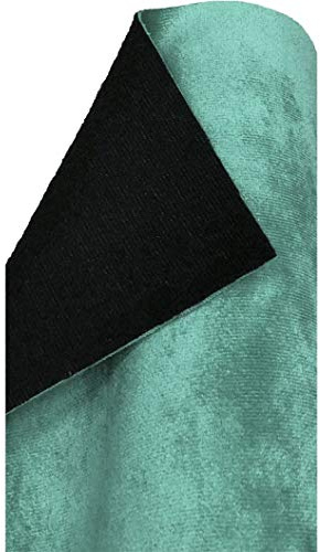 A-Express vanligt mjukt plysch sammet tyg klädsel klädtillverkning gardin persienn kudde velour material – turkos 2 meter 200 cm x 145 cm