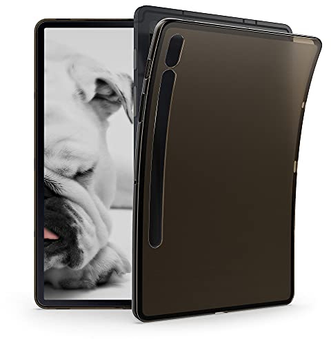 kwmobile Hülle kompatibel mit Samsung Galaxy Tab S8 / Galaxy Tab S7 Hülle - weiches TPU Silikon Case transparent - Tablet Cover Schwarz Transparent