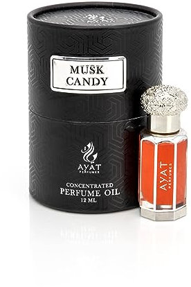 AYAT PERFUMES - Extrait de Parfum 12ml | Unisex Attar Alkoholfrei | Langanhaltendes Parfümöl | Arabischer Duft Hergestellt in Dubai Designed (Musk Candy)