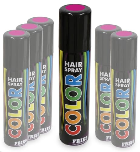 Lot de 6 sprays capillaires de couleur rose vif