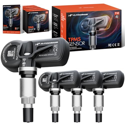 A-Premium 4PCS Pre-Programmed TPMS Sensor Tire Pressure Monitoring Sensor - Compatible with Nissan & Infiniti Models - Altima, Frontier, Maxima, Murano, Pathfinder, JX35, Q50, Q60, QX60-433MHz