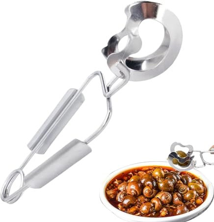 Snail Tongs - Stainless Steel Escargot Snail Tongs | Seafood Forks Snail, Stainless Steel Food Tongs, Kitchen Snail Tong, Food Grip with Ergonomic Grip for Dining Room, Cafeteria