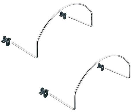 Gedotec Matratzenbügel Matratzenhalter für Kopf- oder Fußende | Stahl Chrom poliert glänzend | Bettbeschlag BxHxT 345 x 165 x 130 mm | 2 Stück - Matratzen-Bügelhalter für Betten - Lattenrost & Liegen
