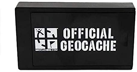 geo-versand Official Geocaching Magnetic Box, Versteck magnetische Dose schwarz mit Logo Geocache Versteck - Neu
