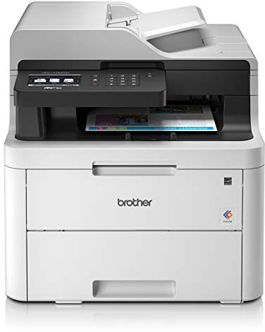 Brother MFC-L3730CDN Colour Laser Printer - All-in-One, USB 2.0/Network, Printer/Scanner/Copier/Fax Machine, 2 Sided Printing, A4 Printer, Small Office/Home Office Printer
