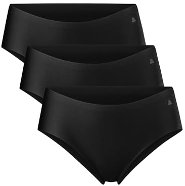DANISH ENDURANCE Mikrofaser Sport Hipster aus recyeltem Polyester, 3 Pack (Schwarz, X-Large)