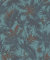 Rasch Tapeten Vliestapete (Botanical) Türkis schwarze 10,05 m x 0,53 m Kalahari 704143