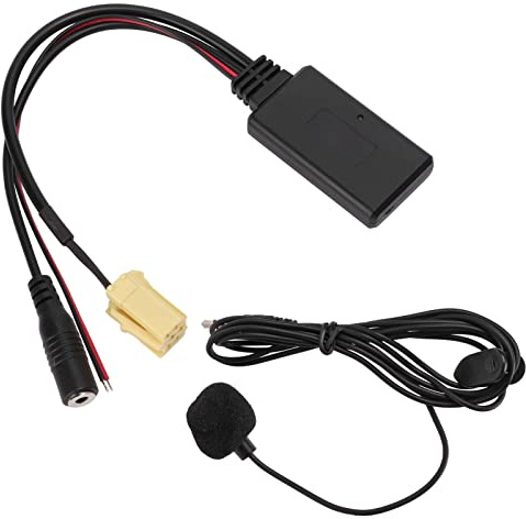Tbest Car Bluetooth Kit Car Aux Bluetooth 5.0 O Cable Micrófono Adaptador de Manos Libres Reemplazo para Alfa Romeo 159 2005+