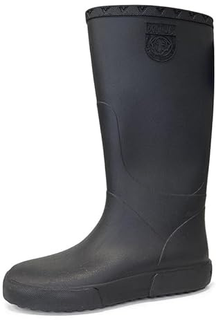 Boatilus Nautic Adulti, stivali da pioggia unisex, Galosce Donna Uomo, Antipioggia 100% impermeabili, Foderato - NERO – T41