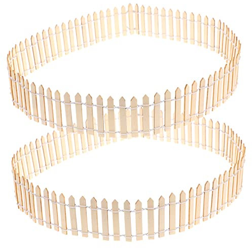 BESPORTBLE 2 Sätze 5 Minizaun für Sandtisch Miniaturzaun für Terrarien Zaundekoration Miniaturpflanzen Heimdekoration Zierzaun Minizaun für Miniaturlandschaft Mini-Weihnachtsbaumzaun Hölzern