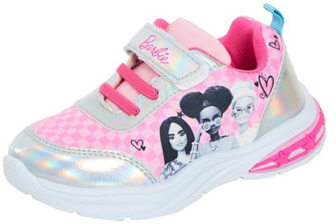 Barbie-träningsskor för flickor, barnmode, docka, lätt att ta på, fästa, blinkande LED-sportskor, mång, 31 EU