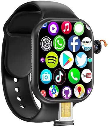 VP29 Smart Watch 4G Android 64GB Storage 4G/5G LTE Sim Card GPS WIFI 2.29 inch 490 * 580 Amoled NEW Smartwatch Rotary Camera (black,4+64GB)
