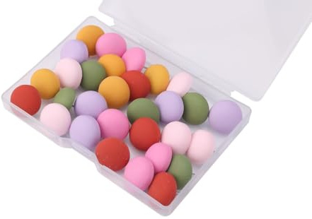 30pcs Punaises Mates, Punaises Rondes pour Tableau en Liège Punaises Décoratives Punaises Mignonnes pour Mur Tableau d'Affichage Photos Cartes Tableau Blanc Maison Bureau (Multicolore)