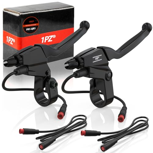 1PZ FR1-QR1 Ensemble de Leviers de Frein Électroniques Étanches pour Vélo Électrique/Trottinette Durable et Universel