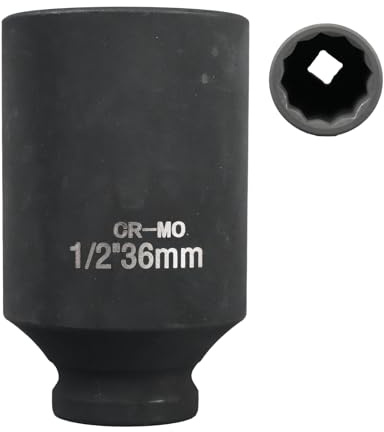 FortuneGlobe hylsa 36 mm 1/2 tum 12 sidor, slaguttag 1/2 36 mm krom-molybdenstål CR-MO(svart )