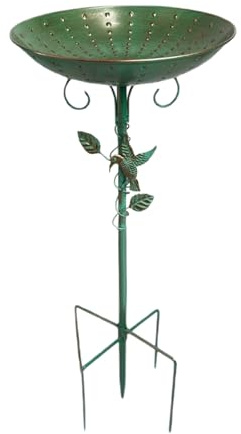 Fuente para Aves - Plato para Alimentar Y Bañar Aves,Bebedero para Colibríes de Gran Capacidad - para Jardín Patio Exterior Jardín Trasero Ventana Césped Porche y Terraza
