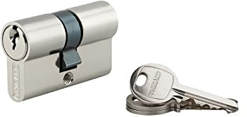 THIRARD - Cylindre de serrure double entrée SA, 25x25mm, anti-arrachement, nickel, 3 clés