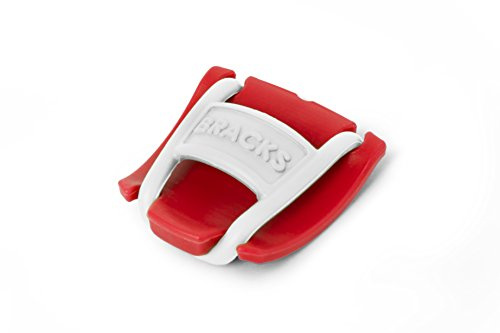 Bracks Clip de Bloqueo para Cordones de Zapatos, Innovador Sistema para Todos Tipoe de Calzado, Fácil y Efectivo, 1 Par, rojo-blanco