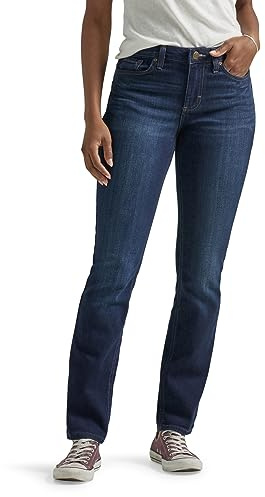 Lee Jean légendaire pour Femme, Taille Moyenne, Jambe Droite, Morelle (Nuit), 42