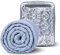 Winthome Couverture Lestée 140x205cm 8.6kg avec Housse de Couette, Plaid Lesté Thérapeutique Anti-Stress,Weighted Blanket pour un Sommeil Profond et une Meilleure Relaxation pour Adultes (Motif blanc)