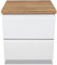 VBChome Badmöbel 50x40 cm Weiß Unterschränke Wandschrank Hängeschränke Badezimmerschrank Waschbeckenunterschrank mit Arbeitsplatte 2 Schubladen Gefräste Griffe Modern Elegant