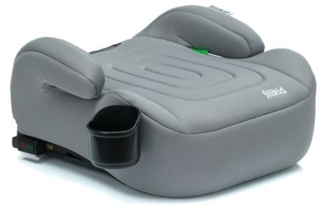 Fillikid Kinder Sitzerhöhung mit Isofix i-size Exklusiv | Auto Kinder Sitzerhöhung mit verlängerbarer Isofix | Kinder Sitzerhöhung Auto (126-150cm) | inkl. Flaschenhalter