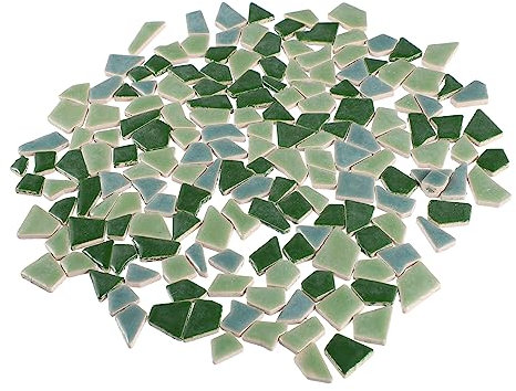 STOBOK DIY Mosaic Tiles 7Oz Assorted Ceramic Craft Pieces Irregular Shape for Home Decoration Garden Bathroom Art Projects