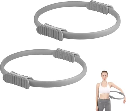 MAGIC SELECT 2X Anneau de Pilates - Cercle Pilates à Double Poignée - Yoga Pilates Ring pour Exercice, Fitness, Yoga, Gym, 37.5cm Diameter