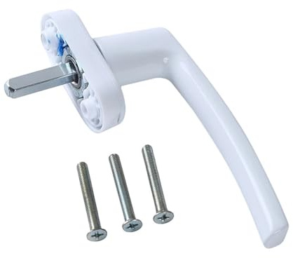 SBTRKT Universal Door Handle White Aluminum Alloy Window Handle Locks Key Locking Double Glazing Door Turning