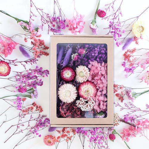 Fiori secchi per fai da te, fiori secchi naturali secchi per resina epossidica, piccoli fiori secchi, fiori finti, rosa, fiori artificiali, conservati, per fai da te