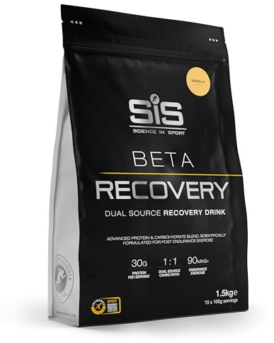 Science in Sport BETA Recovery Powder 1,5kg Vaniglia - Bevanda sportiva in polvere rigenerante con carboidrati e proteine in rapporto 2:1, Bevanda per il recupero post-allenamento