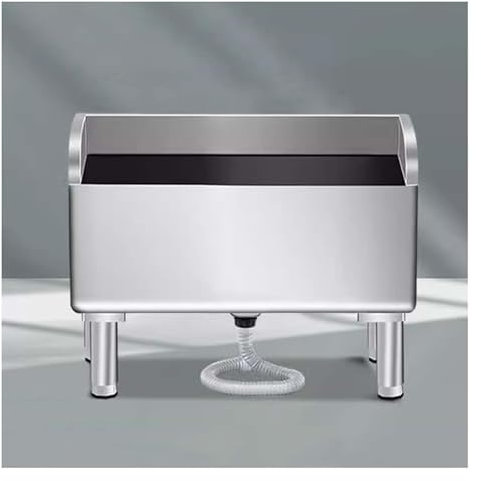 KUOYTT Évier de Service à Fixation au Sol, évier de Service Portable en Acier Inoxydable pour buanderie, Jardin, Garage, Camping (60 x 41 x 55 cm)