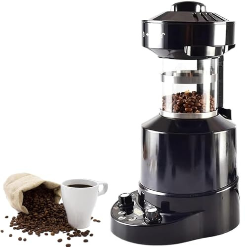 Electric Coffee Bean Roaster, Adjustable Timing and Temperature Control, Perfect for Home, Cafe, and Office Use