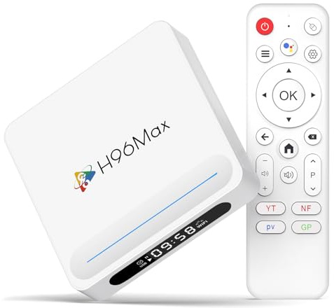 LEFFOT Android 14.0 TV Box 2025, 4GB RAM 128GB ROM, H618 Plus 4K Ultra HD Smart TV Box, Box Android TV, Supporto Controllo Vocale, 2.4G & 5G WiFi 6, BT 5.4, Allwinner H618 Quad Core Arm Cortex-A53