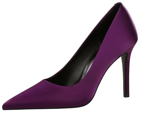 Mujer Zapatos de Tacón 10 CM Morado Sexy Stilettos con Punta Aguda para la Noche Elegantes-Numeric_36