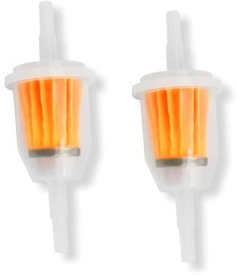 fKiZanthene Kit de filtros de combustible para motores de gasolina, dos filtros de combustible en línea para motos, ciclomotores y máquinas de jardín para la filtración diaria del combustible