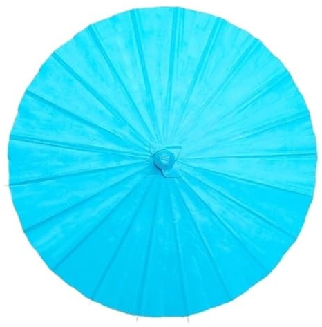 LYXYGMV Handgjord enfärgad pappersparaply i Kina, diameter 20 cm, 30, 40 och 60, perfekt för bröllop, festdekorationer tacksägelsedag hem för fotografisk dekoration, Blå, Paper umbrella 60cm