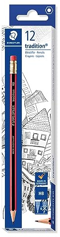 Staedtler Tradition 112 - crayon Graphite HB embout gomme