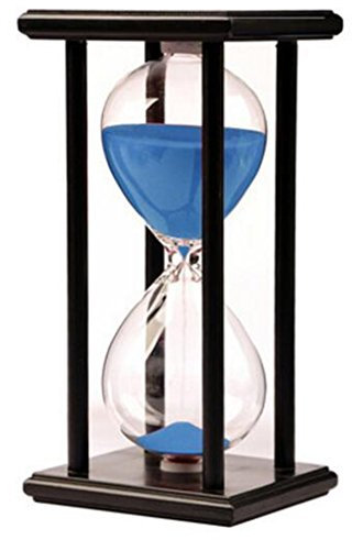 Clessidra Timer 45 Minuti - Hourglass Decorativo Per Natale, Nuovo Anno, Compleanno - Ornamento Per Tavolino Da Tè, Scaffale Libri, Gioco Di Scuola - Sand Timer Blu