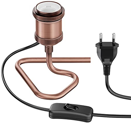 ledscom.de Bordslampa RETRA, strömbrytare, brons, 1x E27 max. 60W