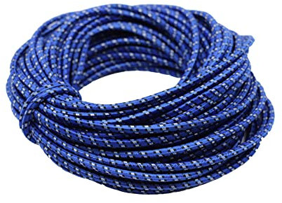 Corda espandibile, 25 metri, diametro 8 mm, corda in gomma per teloni rimorchi, cinghie di tensione, cinghia estensibile, cinghia di fissaggio, elastico, per il trasporto, fissaggio del carico (blu)